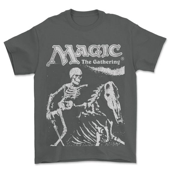 MTG Graphic Tee T-shirt (SKELETON) Distressed Vintage Retro Style