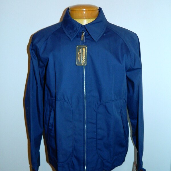 vintage 1980s zip front jacket navy McGregor Eisenhower L