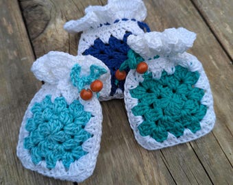 Bolsa de almacenamiento de crochet / bolsa de almacenamiento de joyas de crochet
