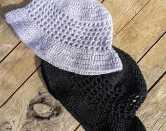 Bob di cotone all'uncinetto / cappello all'uncinetto