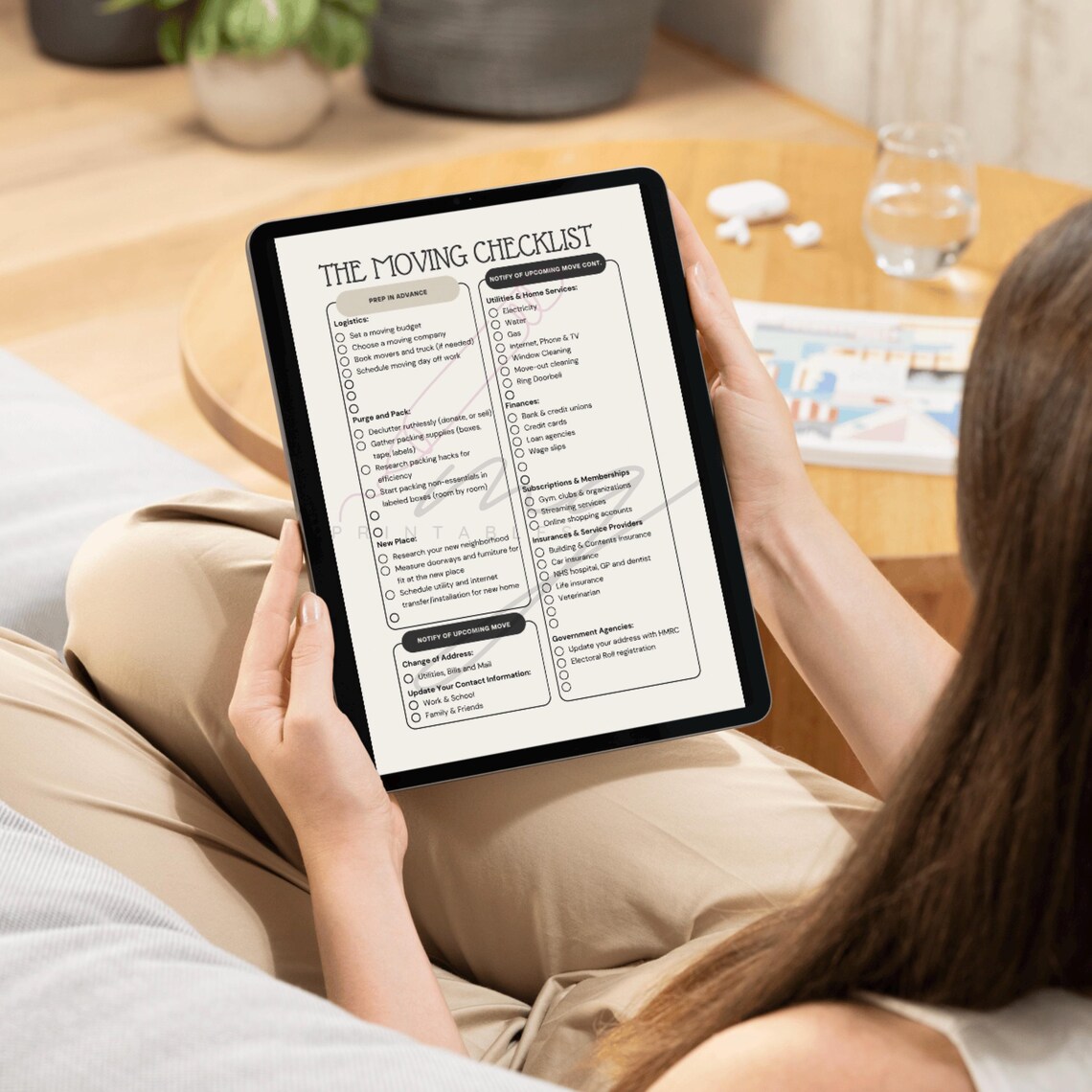 Picture of Printable House Moving Checklist for Moving Home Digital Download for ...