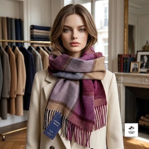 Soft Wool Blend Winter Scarf for Women | Long Warm Wrap Shawl for Everyday Style