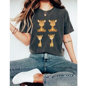 giraffe shirt womens comfort colors shirt zoo gifts gift for mom tee zoo animal lovers tees Safari themed present