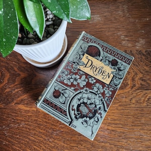 The Poetic Works of John Dryden Antique Book 19th Century Poetry