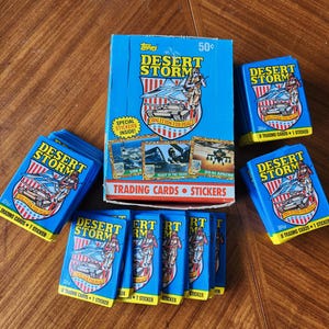Vintage Desert Storm Trading Cards Boxed Set 1991 Topps 36 packs