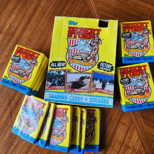 Zestaw Vintage Desert Storm Trading Cards Boxed Series Victory 1991 Topps