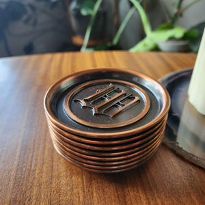 Vintage Copper Hyde Park Coasters W or M