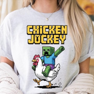 Funny Riding Chicken PNG SVG: Gamer Boy Shirt (Digital Download)