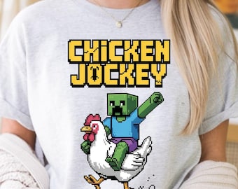 Funny Riding Chicken PNG SVG: Gamer Boy Shirt (Digital Download)