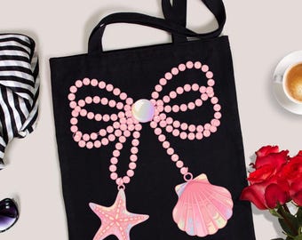 Pearl Bow Clam Shirt Design: Coquette Summer PNG SVG (Digital Download)