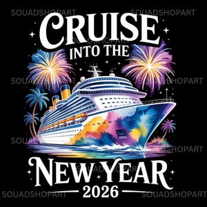 Camiseta &quot;Crucero hacia el Año Nuevo 2026&quot; – Atuendo divertido para las vacaciones
