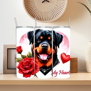 Envoltorio para vaso con texto en inglés "Dog Valentine", diseño de sublimación para vaso delgado de 20 oz, envoltorio para vaso para amantes de los perros, envoltorio para vaso para mamás de perros, vaso "Dog Is My Hearts"