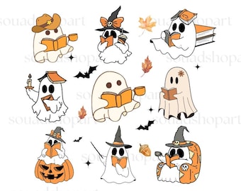 Livro Fantasma de Halloween PNG: Clipart da Temporada Assustadora (Download Digital, 4500x5400px)