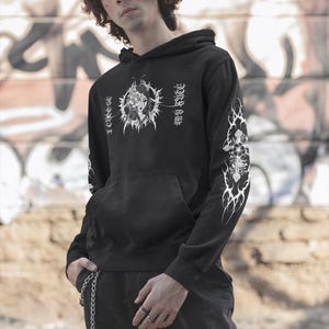 y2k Cyber punk nylon Hoodie