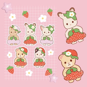 Calico Critters Stickers Sylvanian Families sticker sheet