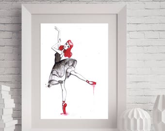 Vicky Page and The Red Shoes: 8x10 Print by Leilani Joy