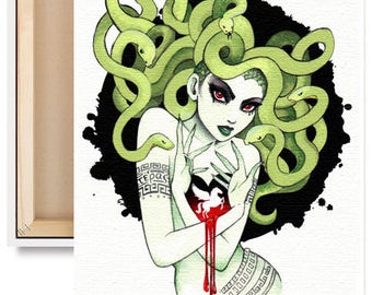LIMTED EDITION Medusa in Vignette Canvas Reproduction Print 1 of 25
