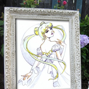 8x10 Princess Serenity Sailor Moon Tribute Print