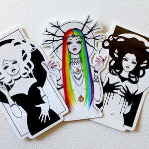 3 Sticker Set: Ebony, Ivory und Prisma. 3&quot;x2&quot; Vinyl Gestanzte Aufkleber von Leilani Joy