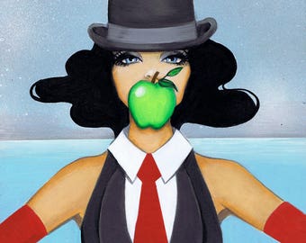 Daughter of Woman, Magritte Inspired 11x14 Fine Art Print Leilani Joy