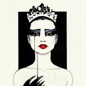 Nina the Black Swan: 11x14 Print by Leilani Joy