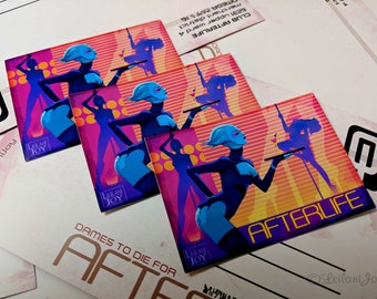 3 Pack Club Afterlife Mass Effect Vinyl Die Cut Sticker by Leilani Joy