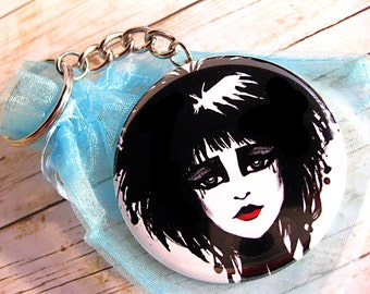 Siouxsie Sioux Gothic Punk Girl Round Key Chain