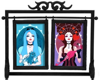 Alice Wore Blue and The Queen Wore Red 4x6&quot; Mini Print Set