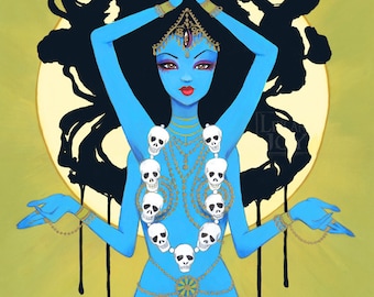 11x14 &quot;Kali&quot; Hindu Goddess Girl Fine Art Print by Leilani Joy