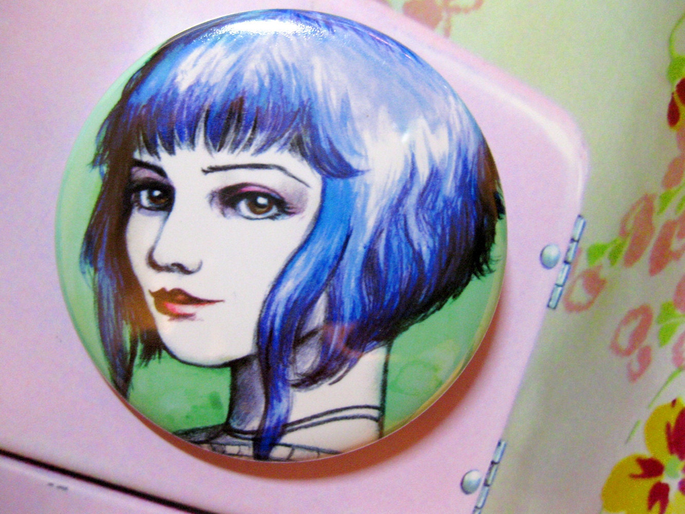 Ramona Flowers Blue Hair Fan Art Magnet - Etsy