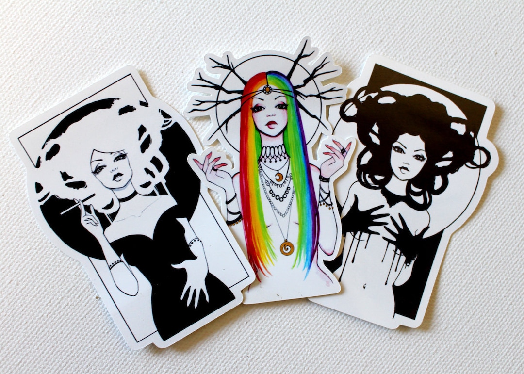 3 Sticker Set: Ebony, Ivory and Prisma. 3