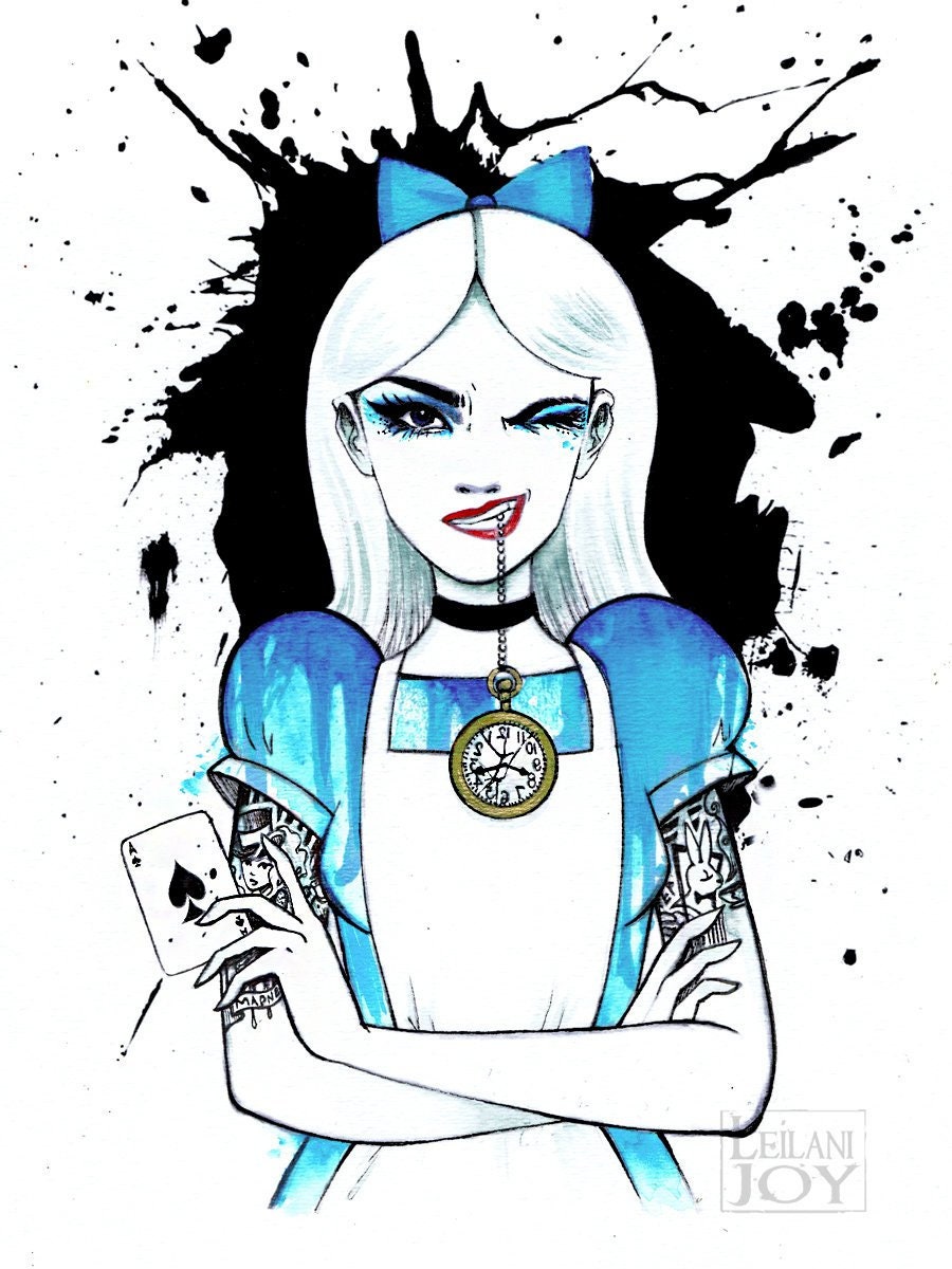 【ALICE IN WONDERLAND】手描き イラスト アート Alice in Wonderland Art, Alice Art, Wonderland Art, Alice
