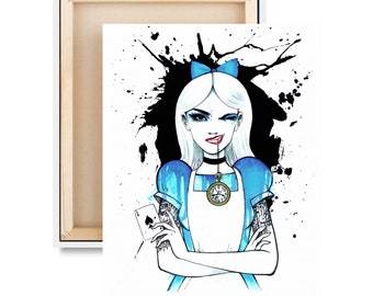 LIMITED EDITION: "Alice Got Inked" by Leilani Joy, Canvas Reproduction 4 of 25