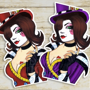 Mad Moxxi 3"x2" Vinyl Die Cut Sticker by Leilani Joy