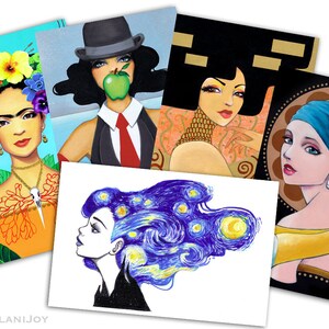 Art Herstory Set de 5 postales por Leilani Joy