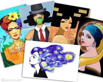 Art Herstory Set of 5 Postcards by Leilani Joy