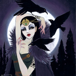 8x10 « The Morrigan » Irish Goddess Girl Fine Art Print