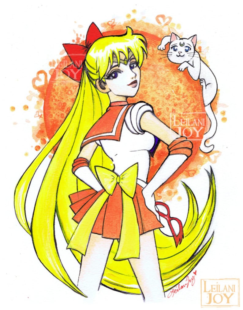 11x14 Sailor Venus Minako Aino Sailor Moon Senshi Tribute Etsy