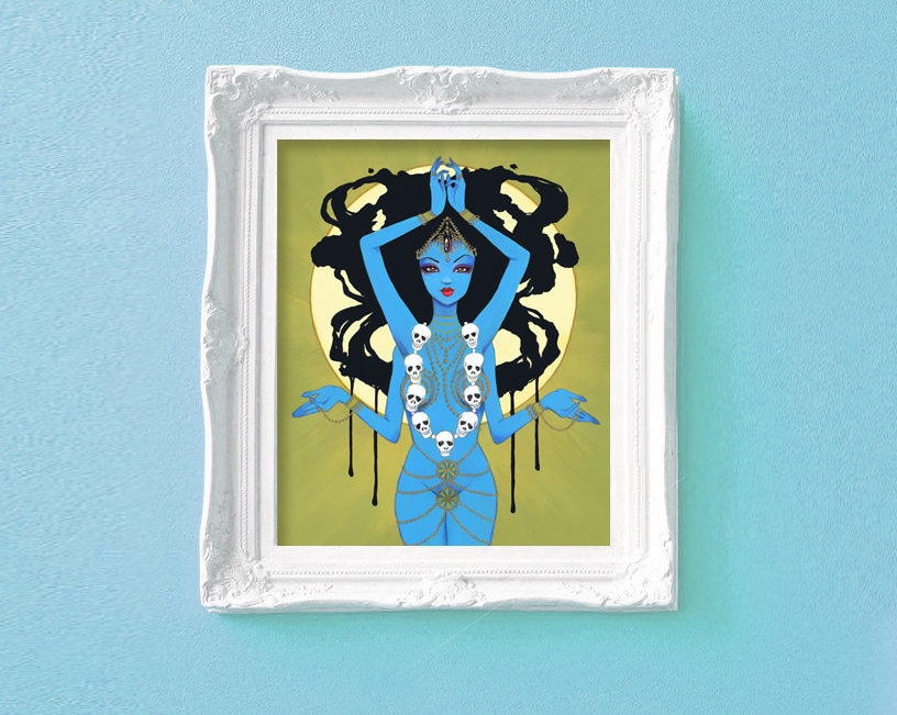 8x10 "Kali" Hindu Goddess Girl Fine Art Print