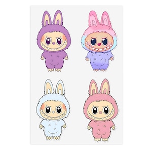 Adesivos Labubu | Adesivos Labubu | Adesivos de Personagens Labubu | Pacote de Adesivos de Anime | Decoração Kawaii Labubu | Adesivos de Vinil Labubu | Adesivos Labubu