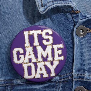 LSU Tigers Button|Game Day Pin|Purple Western Boot Badge|Louisiana Spirit Accessory|Tailgate Gift|College Football Flair|Geaux Tigers
