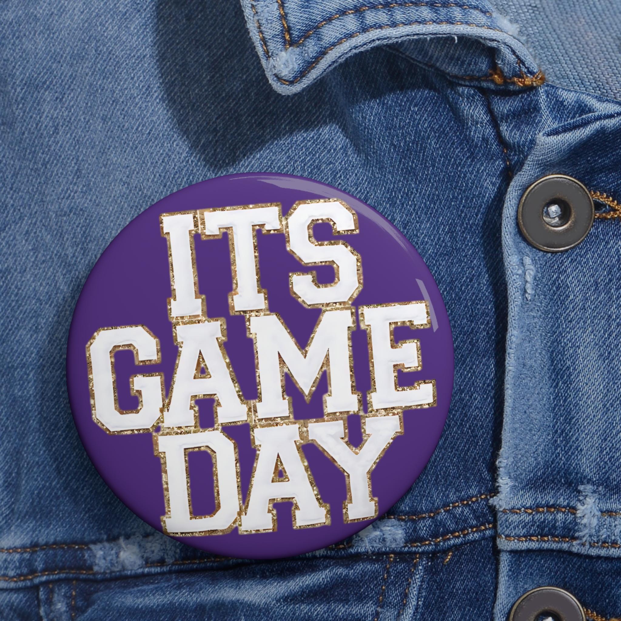 LSU Tigers Button|Game Day Pin|Purple Western Boot Badge|Louisiana Spirit Accessory|Tailgate Gift|College Football Flair|Geaux Tigers