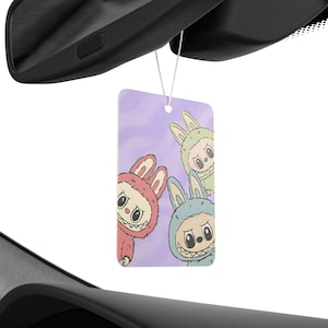 Labubu Boo-Boo Air Freshener|Cute Car Accessory|Anime Car Freshie|Kawaii Car Decor|Funny Gift|Mischievous Monster|Labubu Collectible