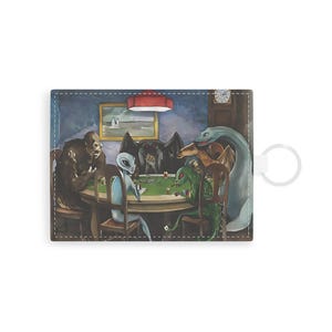 Alien Poker Kartenhalter|Cryptid Geldbörse Schlüsselanhänger|Lustiges Monster Kartenetui|Bigüßchen Mothman Ausweishalter|UFO Geschenk für Männer