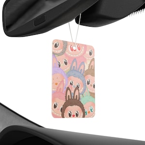Labubu Boo-Boo Air Freshener|Cute Car Accessory|Anime Car Freshie|Kawaii Car Decor|Funny Gift|Mischievous Monster|Labubu Collectible