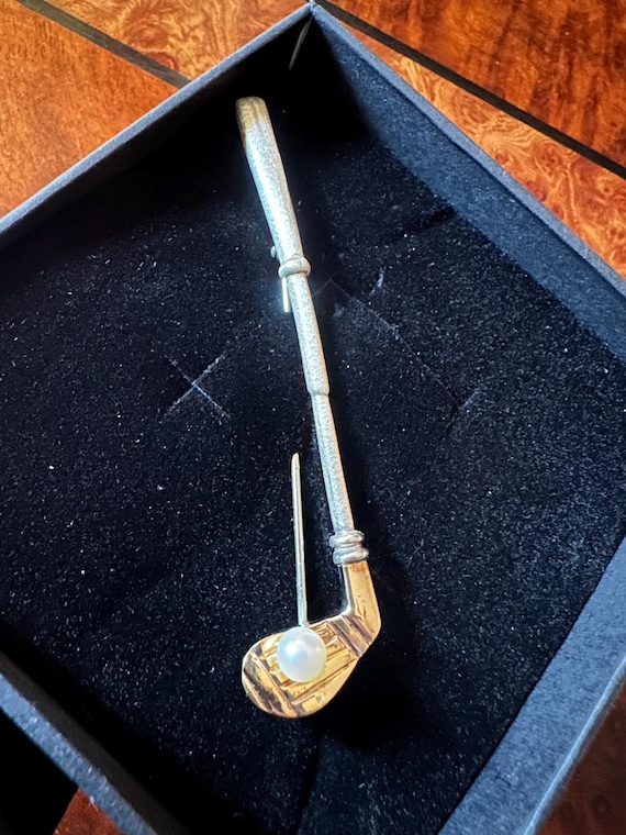 Booch Pin Solid 14Kt gold, Solid 925 silver and p… - image 3