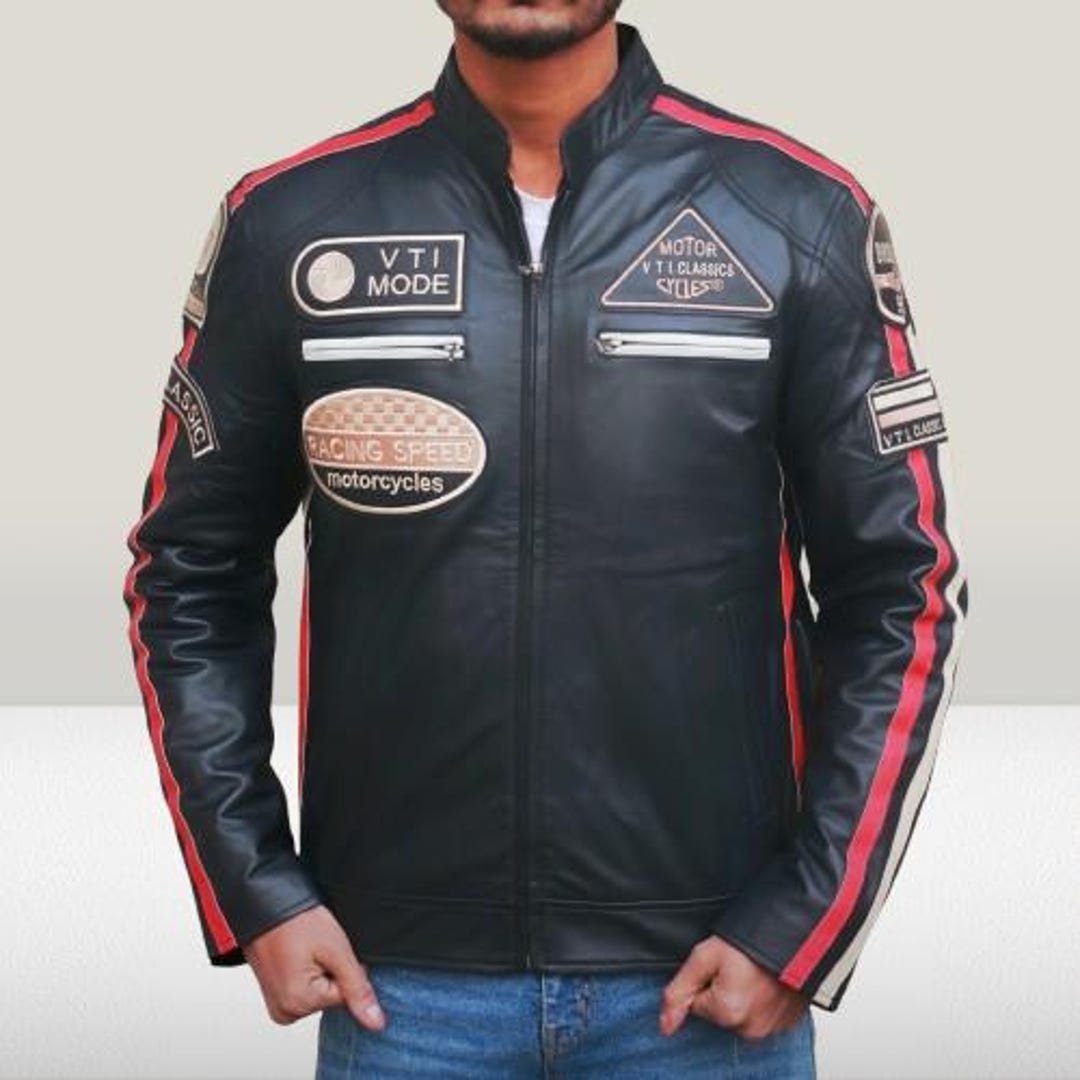 Braided Leather Moto Jacket main image 1