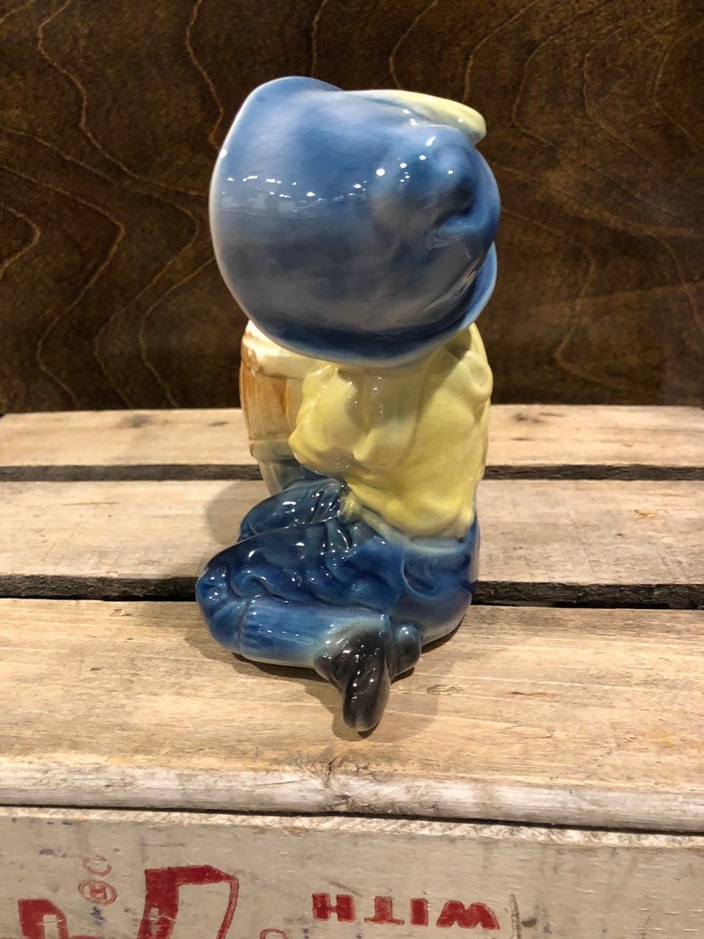 Royal Copley Boy with Barrel Vintage Planter