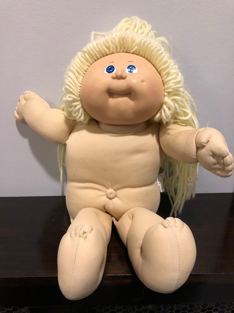 Cabbage Patch Girl Doll Blonde Hair Blue Eyes Etsy