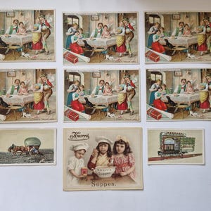 9 originale Knorr Werbekarten um 1900 – Tiroler Szene, Suppenwerbung, historischer Verkehr, nostalgische Reklame – seltenes Set